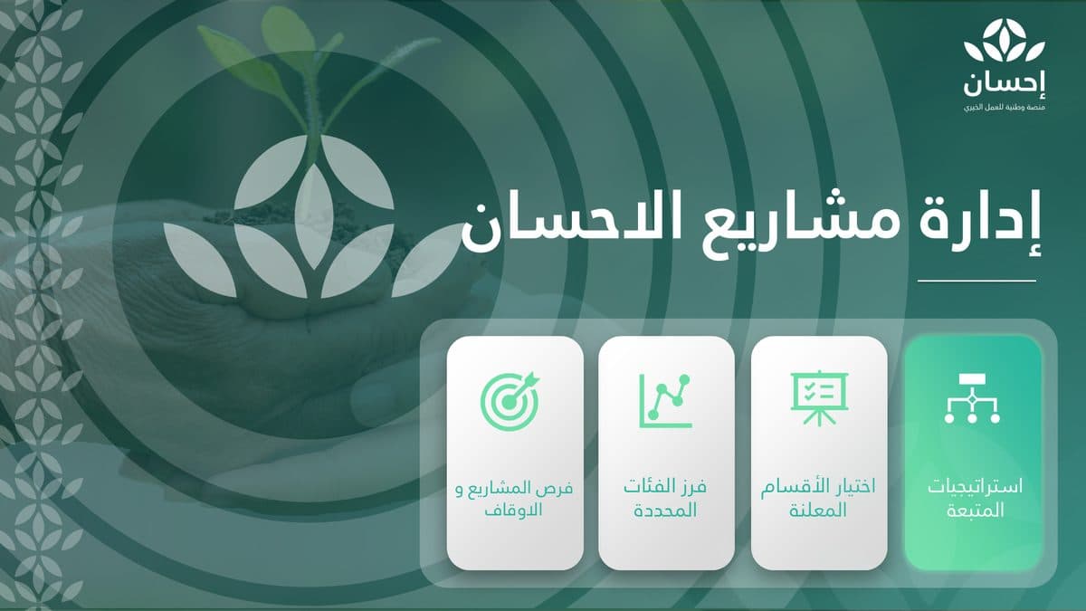 نموذج عرض تقديمي لمنصة إحسان
